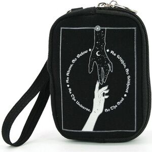 Witches Wristlet.  Canvas.  "As above, So Below. " Hands reaching out NWT​